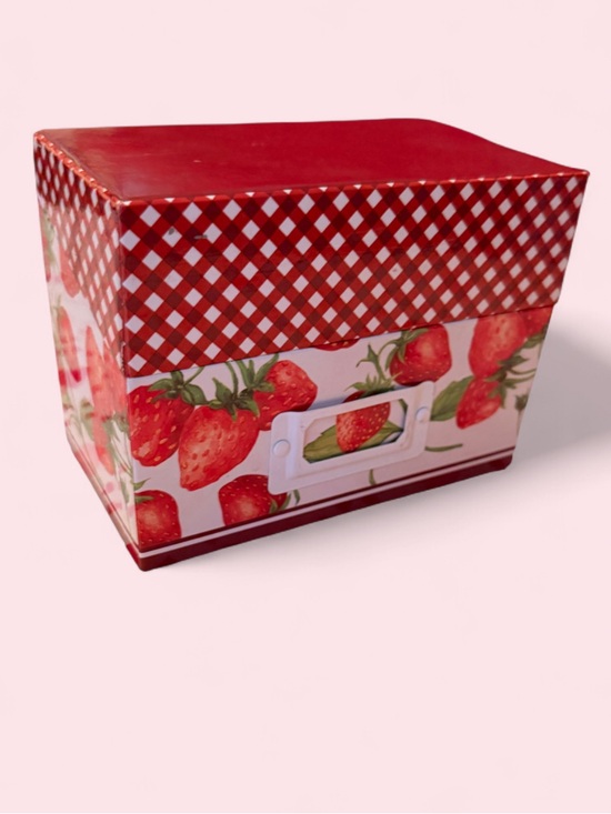 Unbranded Other - Vintage Strawberry Red Decorative Storage Recipe Box Home Grandma Cottagecore